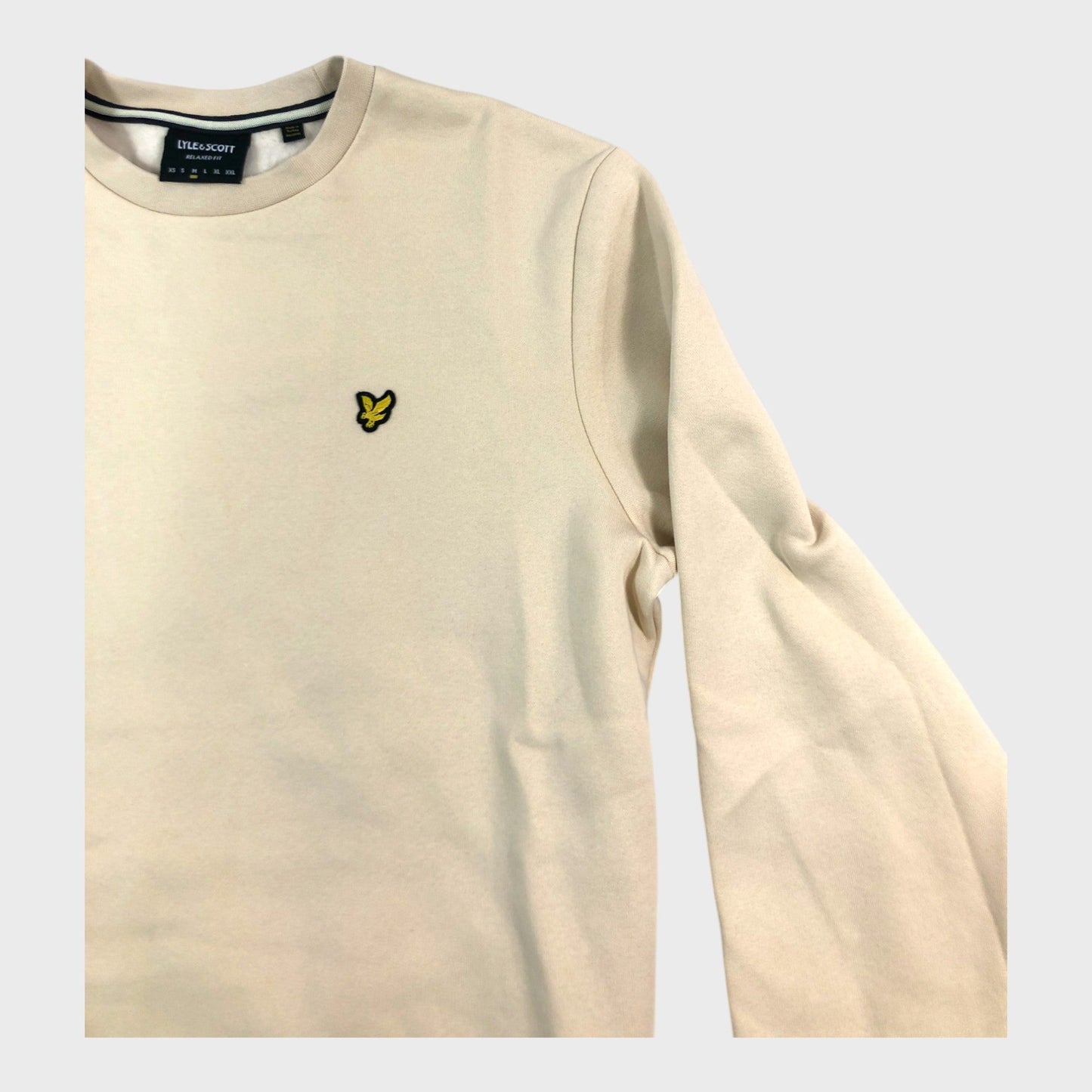 Lyle & Scott Ecru Crew Neck sweatshirt - Size Medium