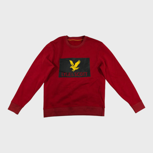 Lyle & Scott Red Logo Printed Crew Neck sweatshirt - Size Medium