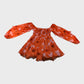 Branded Orange Flounce Playsuit