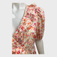 Petite Orange Floral Wrap Mini Dress