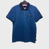 Designer Navy Geometric Polo Shirt