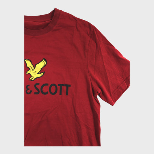 Lyle & Scott Red Logo T-Shirt - Size Medium