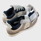 Kid's Grey & Blue Faux Lace Velcro Trainers