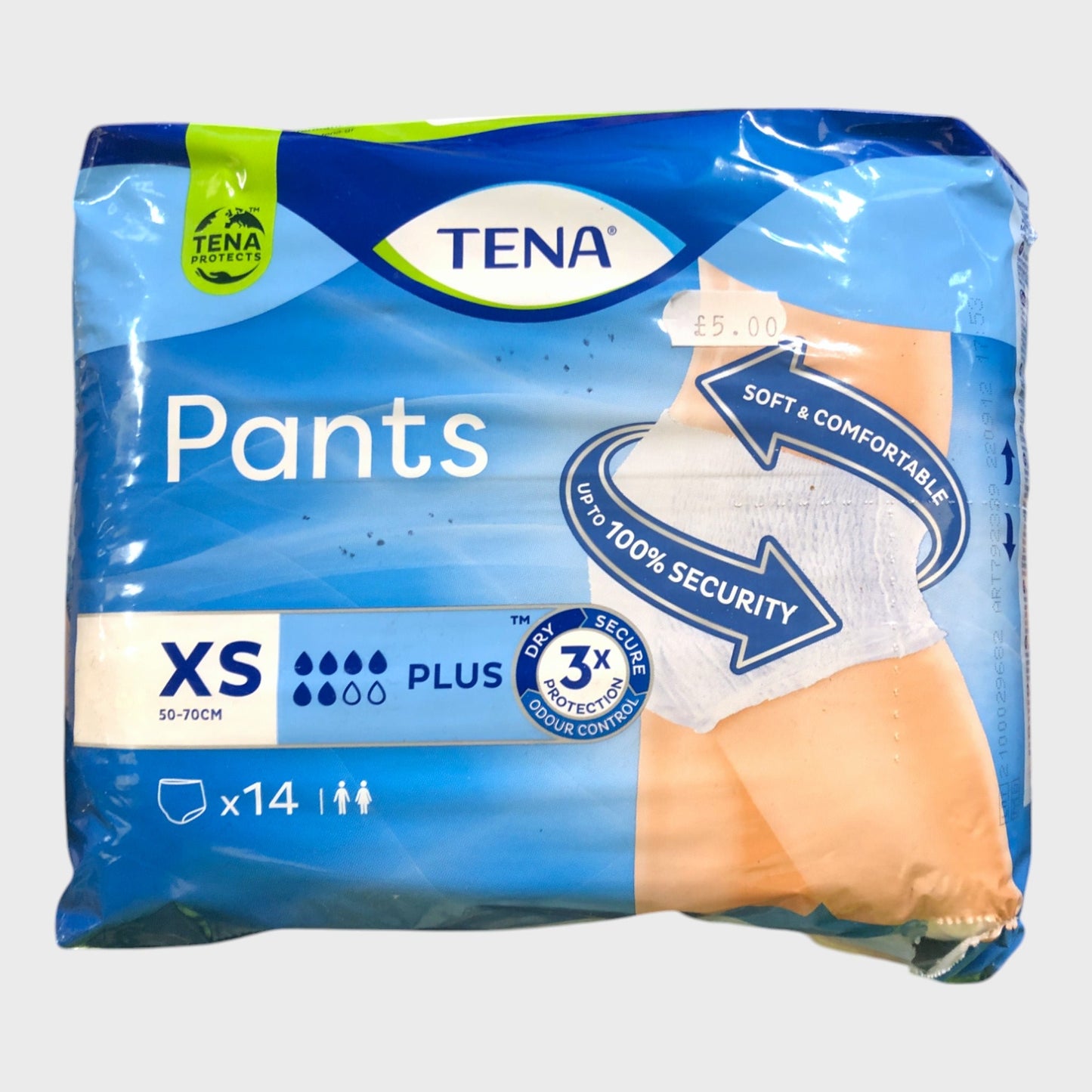 Tena Disposable Pants Size XS - 14 Pairs