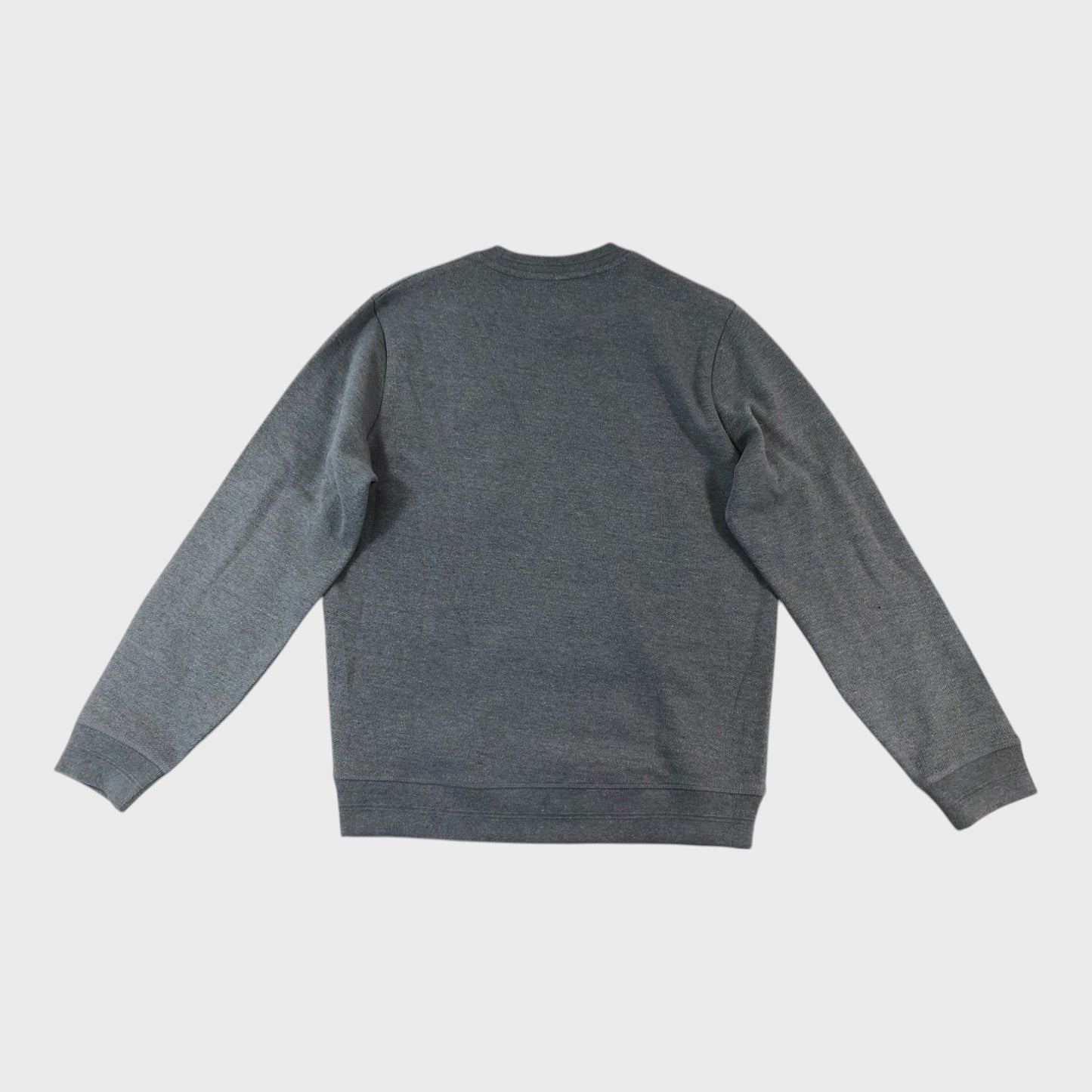 Lyle & Scott Grey Diagonal Weave Sweatshirt  - Size Medium