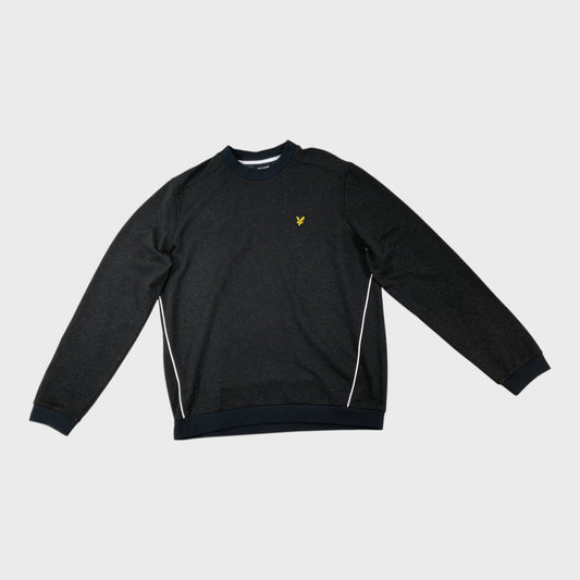 Lyle & Scott Black Side Panel Sweatshirt  - Size Medium