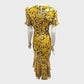 Yellow Abstract Design Dress