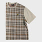 Lyle & Scott Cream Check T-Shirt - Size Medium