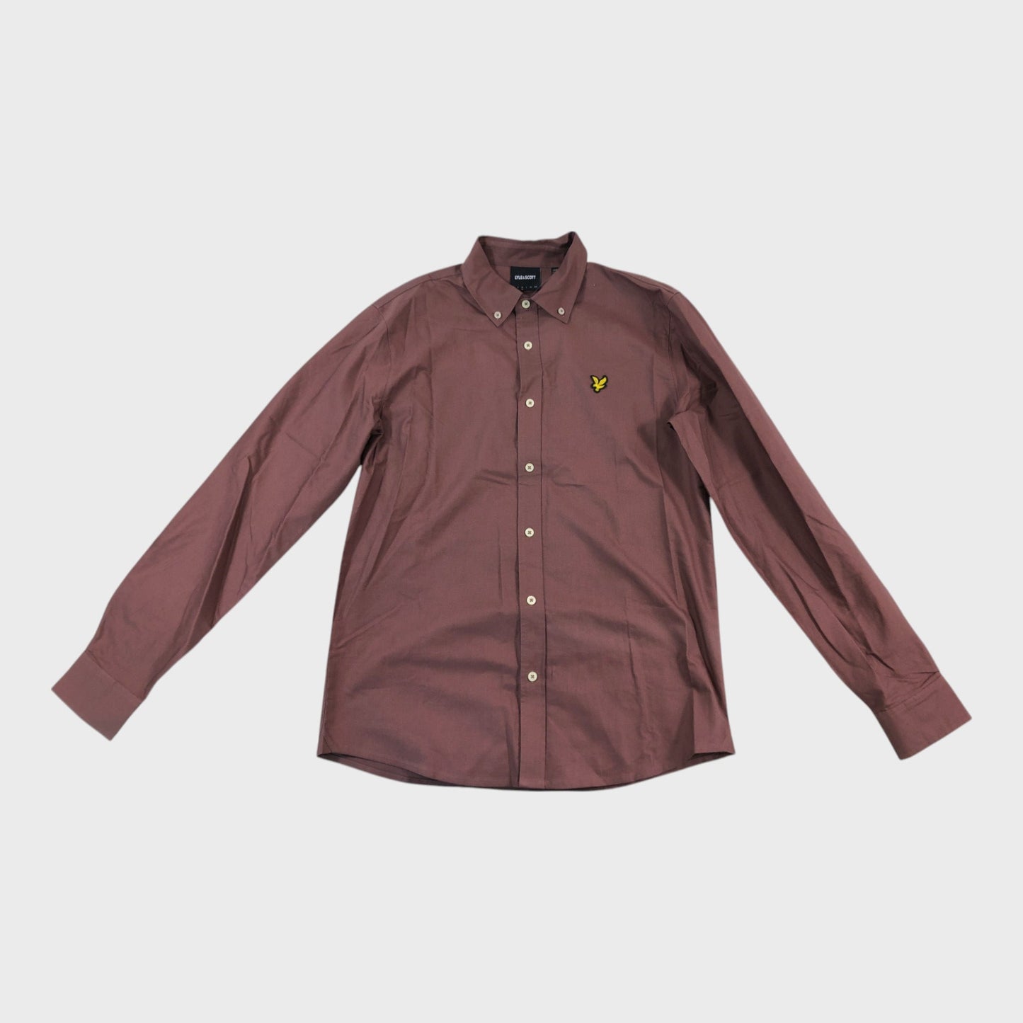 Lyle & Scott Dark Pink Oxford Shirt - Size Medium