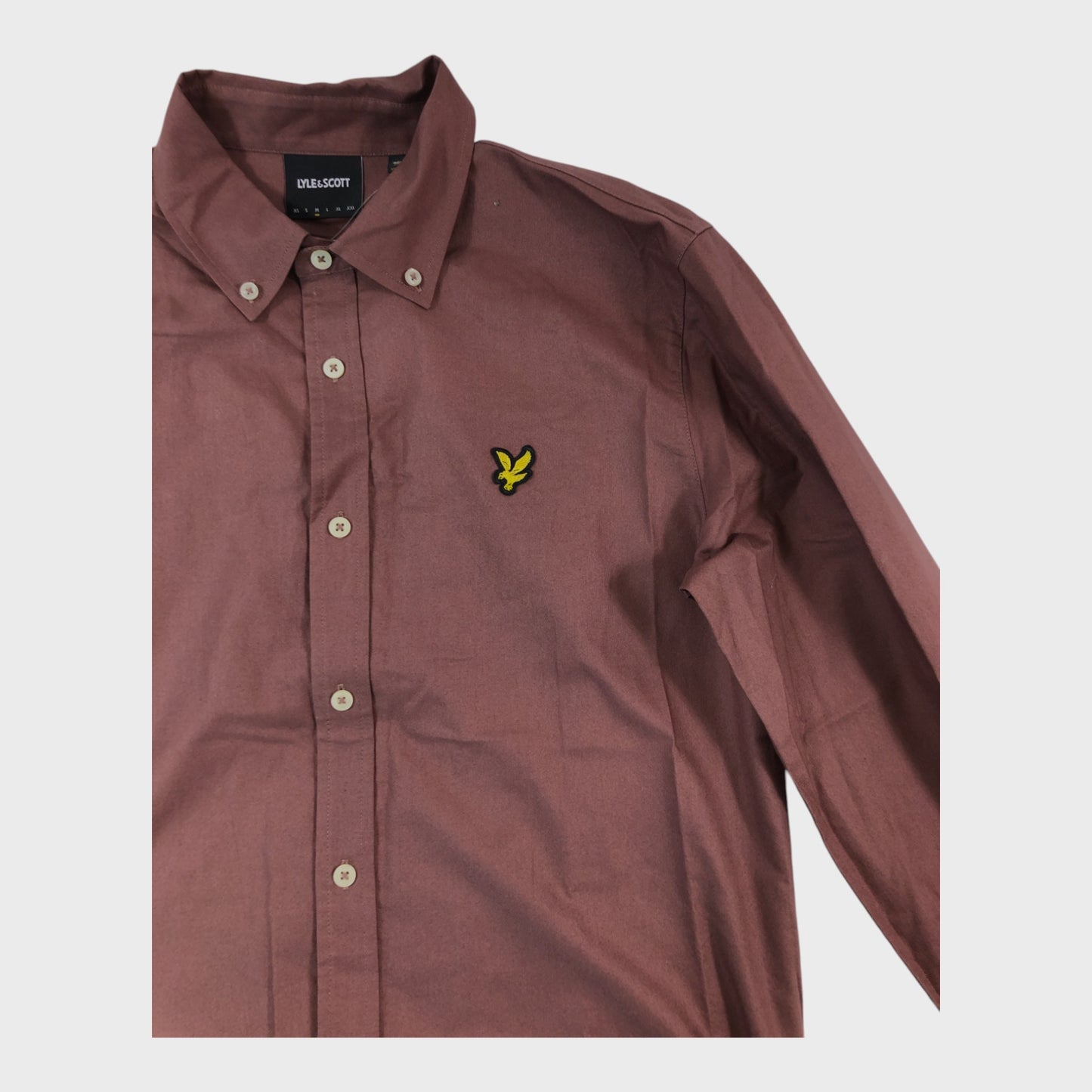 Lyle & Scott Dark Pink Oxford Shirt - Size Medium