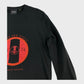 Lyle & Scott Jet Black Printed Crew Neck Sweatshirt  - Size Medium