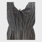 Branded Black Tie Front Midi Dress