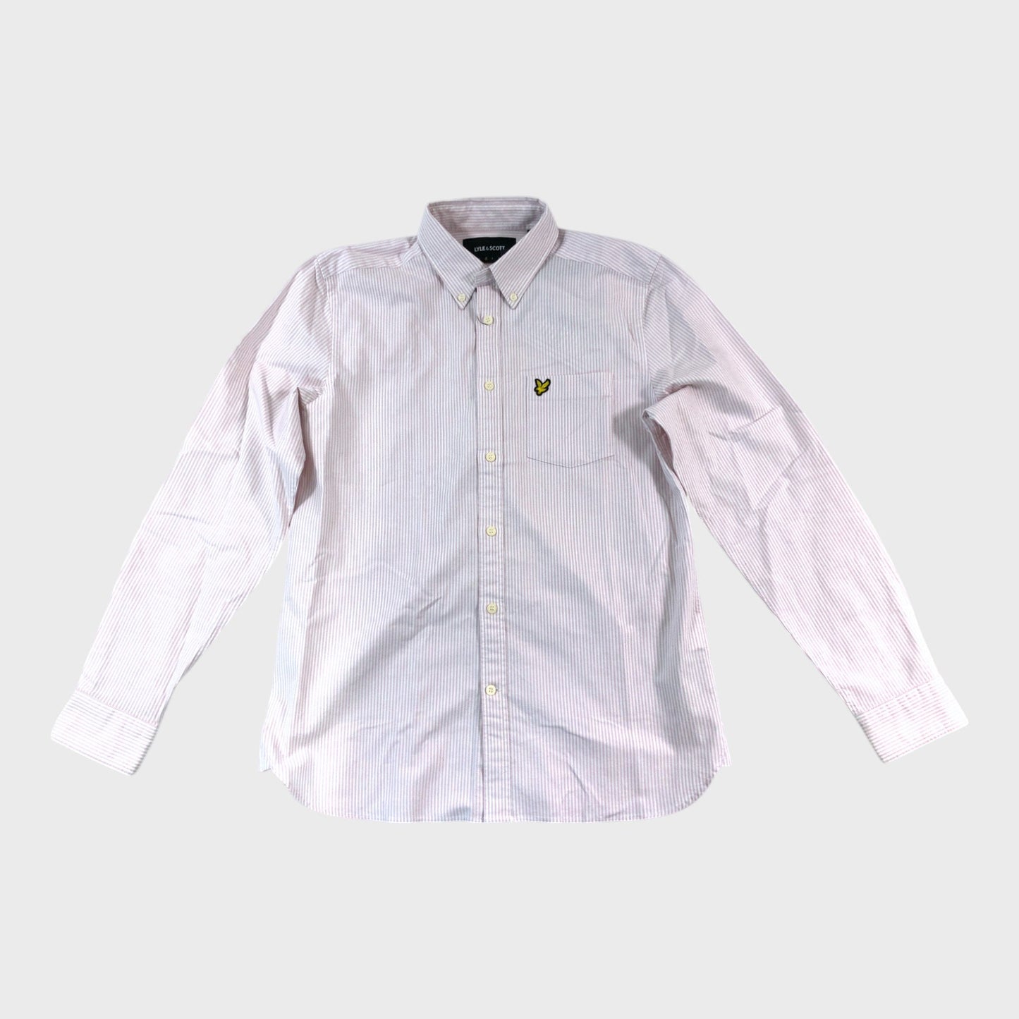 Lyle & Scott Pink/White Stripe Shirt - Size Medium