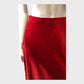 RED Women's Satin Maxi Skirt Long Elegant Formal Evening