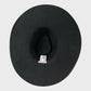 Branded Black Wool Wide Brim Fedora