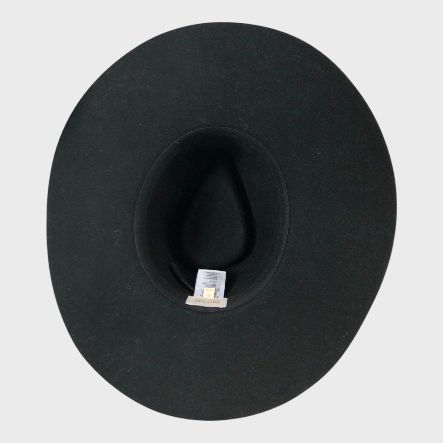 Branded Black Wool Wide Brim Fedora