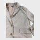 Branded Women's Striped Blazer Tailored Beige Jacket