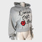 Women's Grey Cropped Hoodie