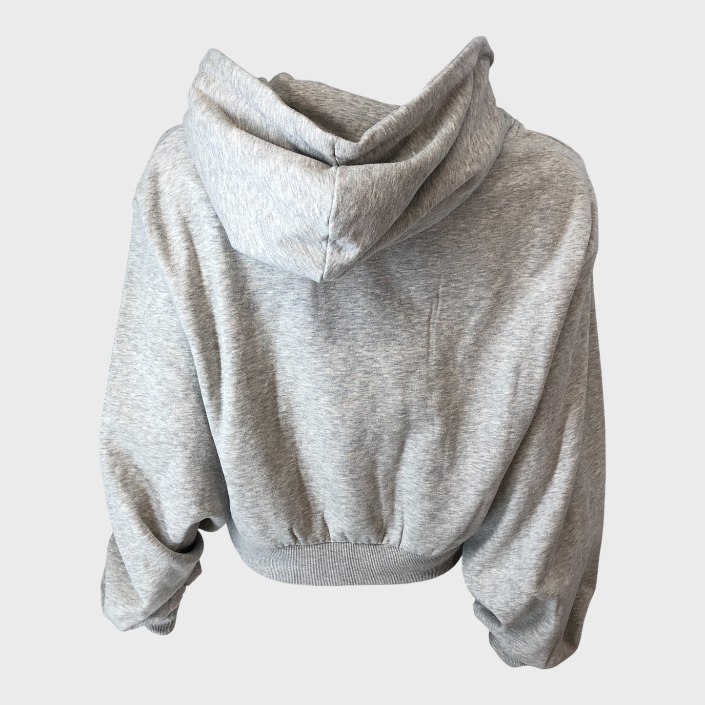 Women's Grey Cropped Hoodie