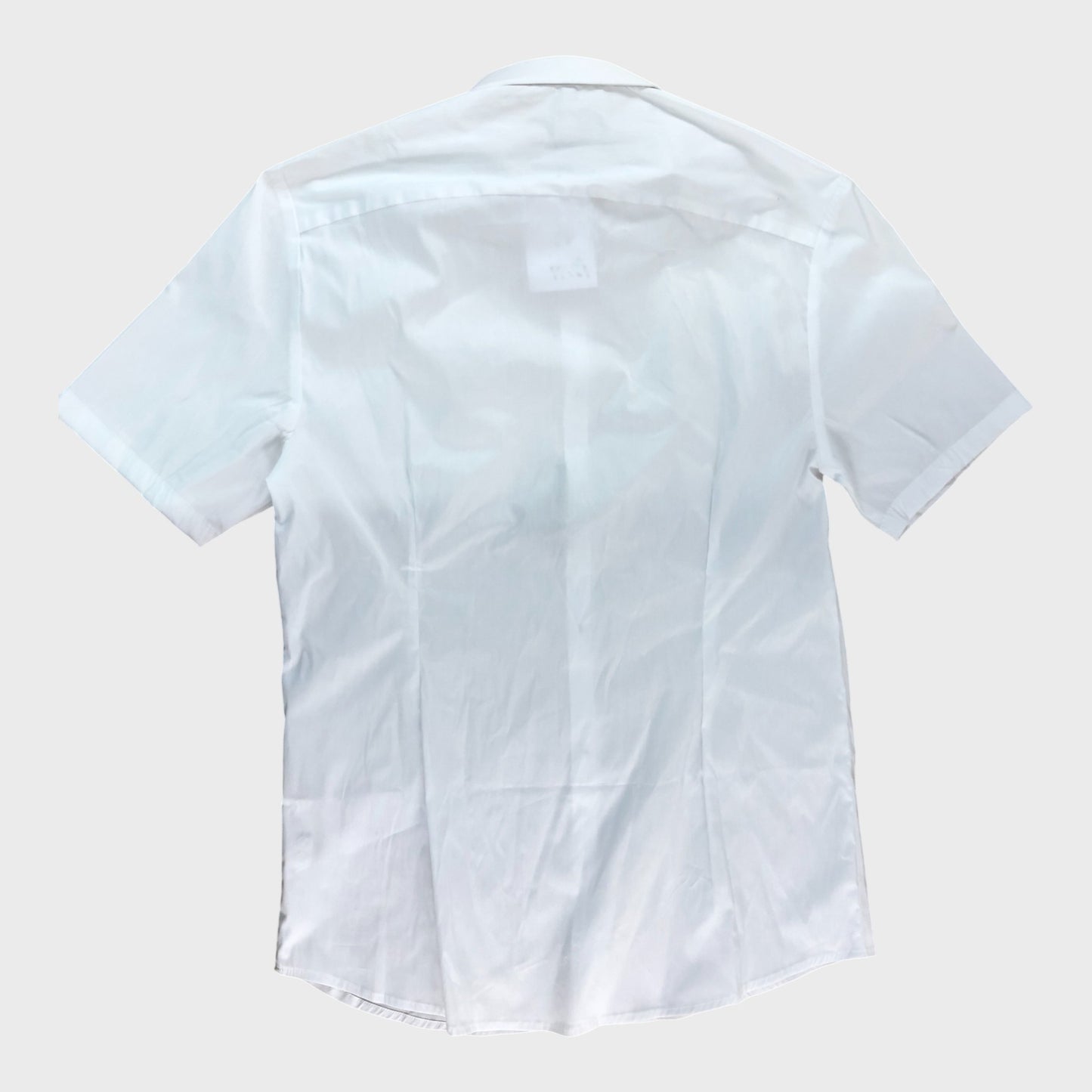 RIVER ISLAND Short Sleeve Shirt Men's Regular Fit White Button-Up