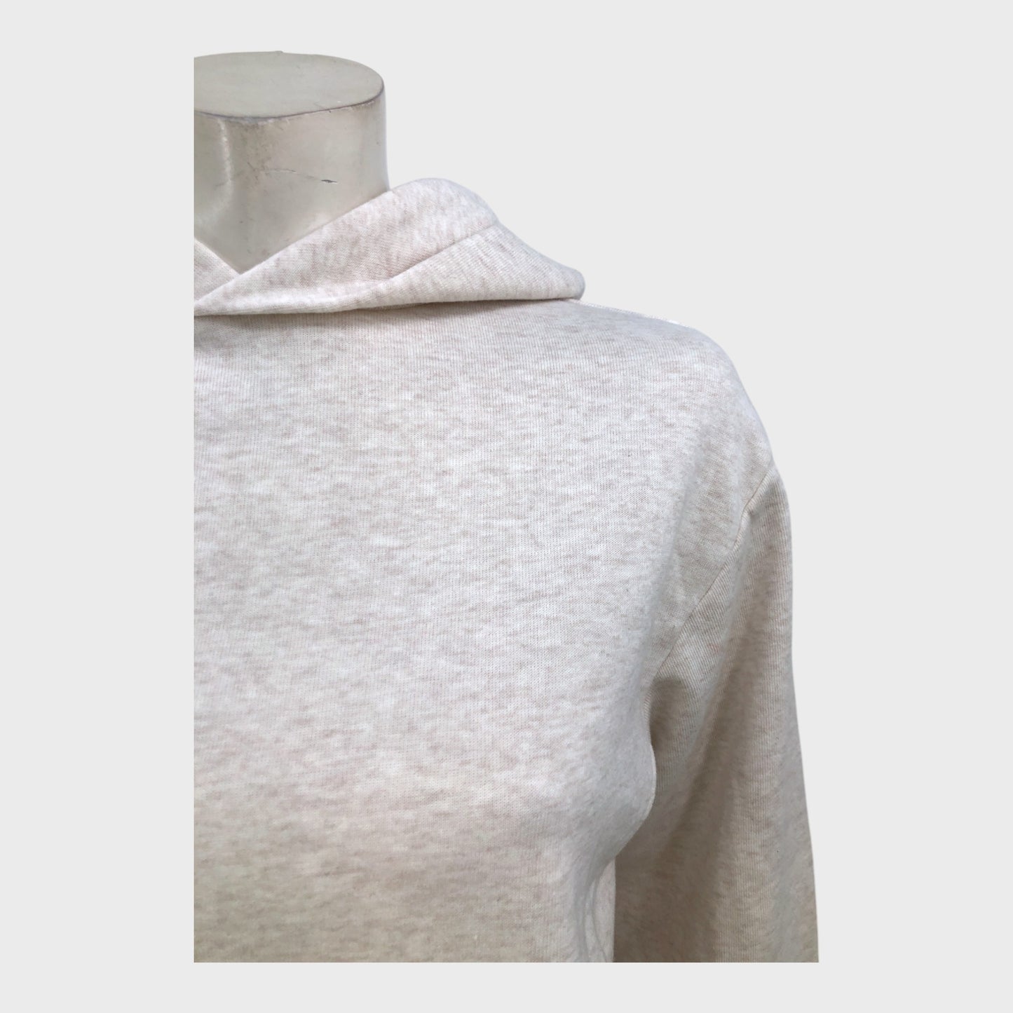 Bellarose Beige Sweat Cropped Hoodie - Size 10