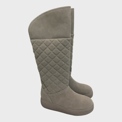 Rocket Dog Grey Quilted Roll Down Winter Boots  - Size 5