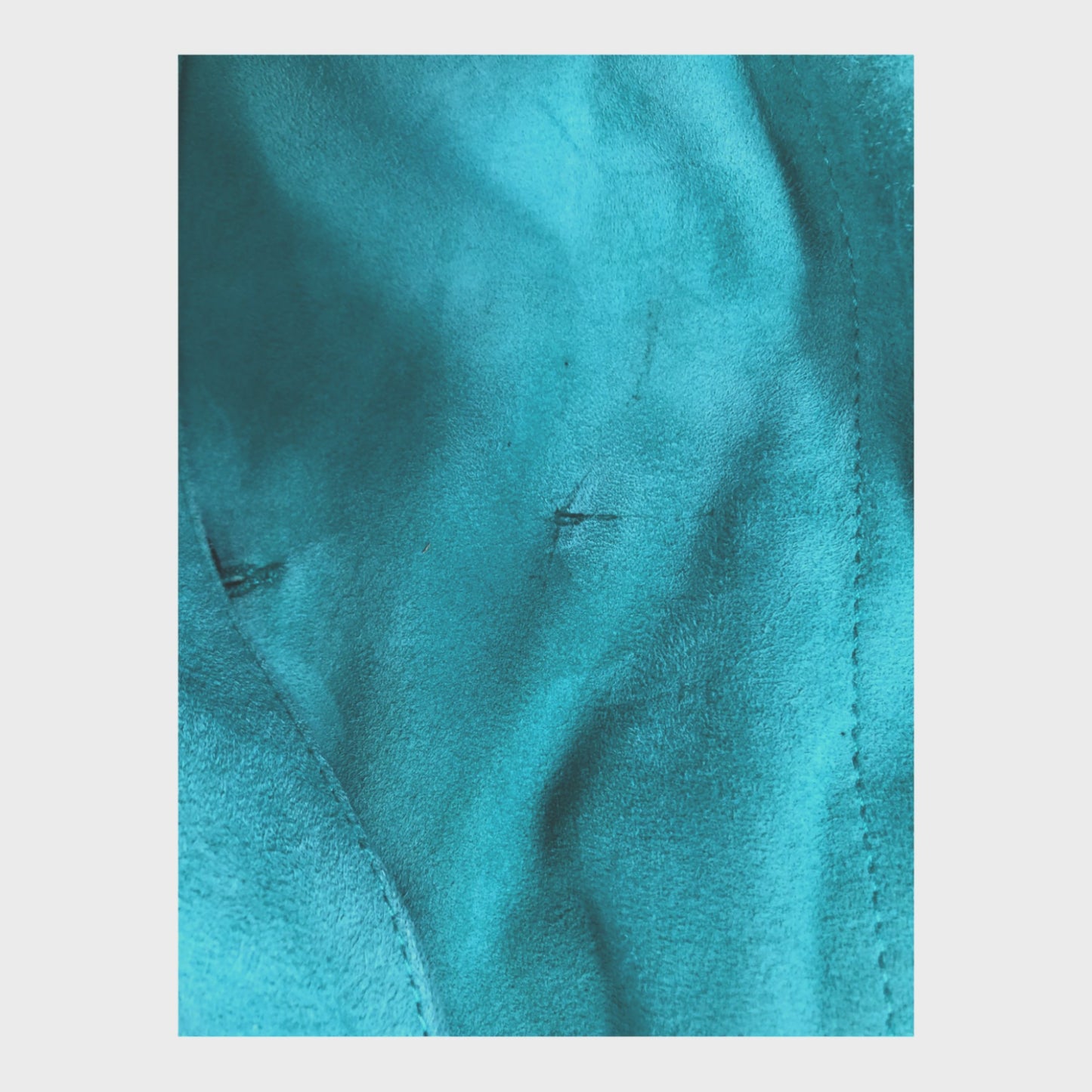 Branded Turquoise Suede Overshirt Jacket - Size 20