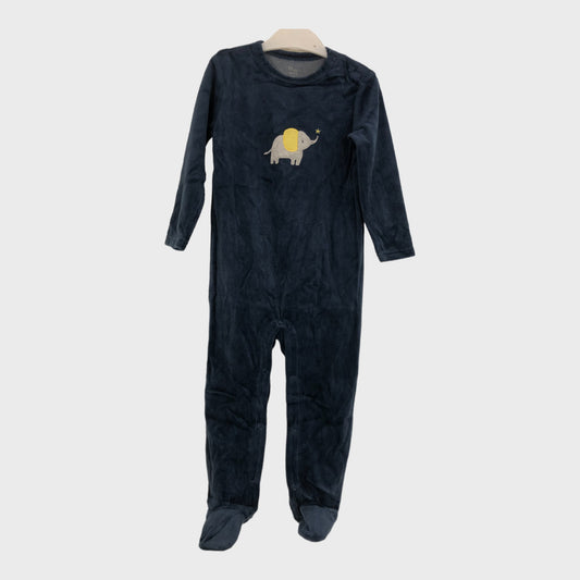 Baby/ Toddler Velvet Grow With Embroidered Animal Detail