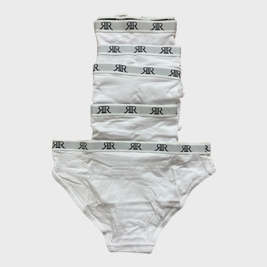 White Waistband Briefs for Girls Set of 10 (2x5 pack)