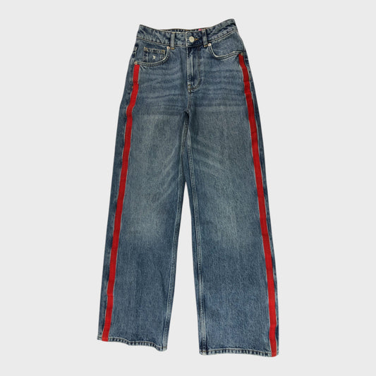 Branded Blue/Red Stripe Jeans