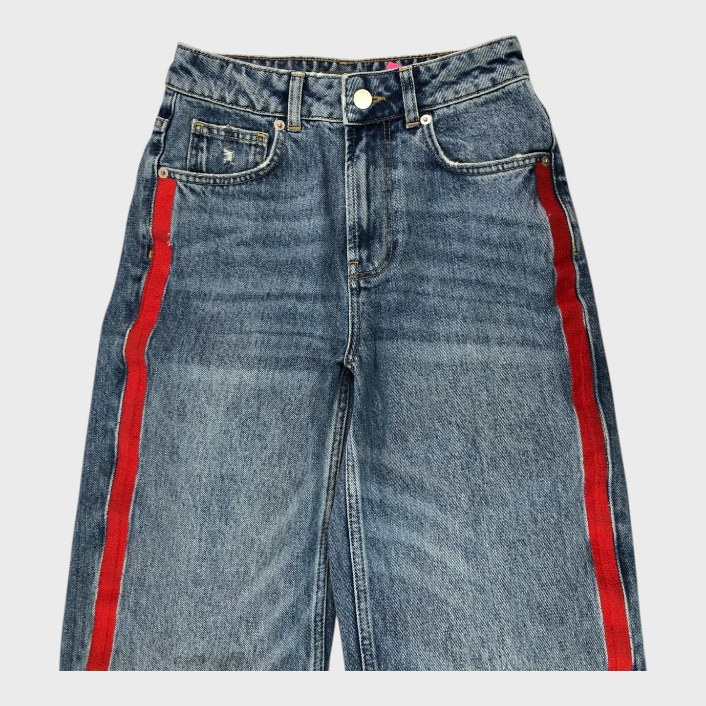 Branded Blue/Red Stripe Jeans