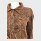 Brown Leopard Print Denim Jacket