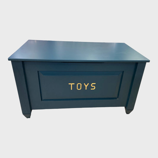 Grey Designer Wooden Toy Storage Box  ** collection only