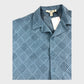 River Island Blue Diamond Crochet Shirt - Size Large