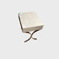 Ivory Designer Glass Finish and Chrome Bed Side Table  ** collection only