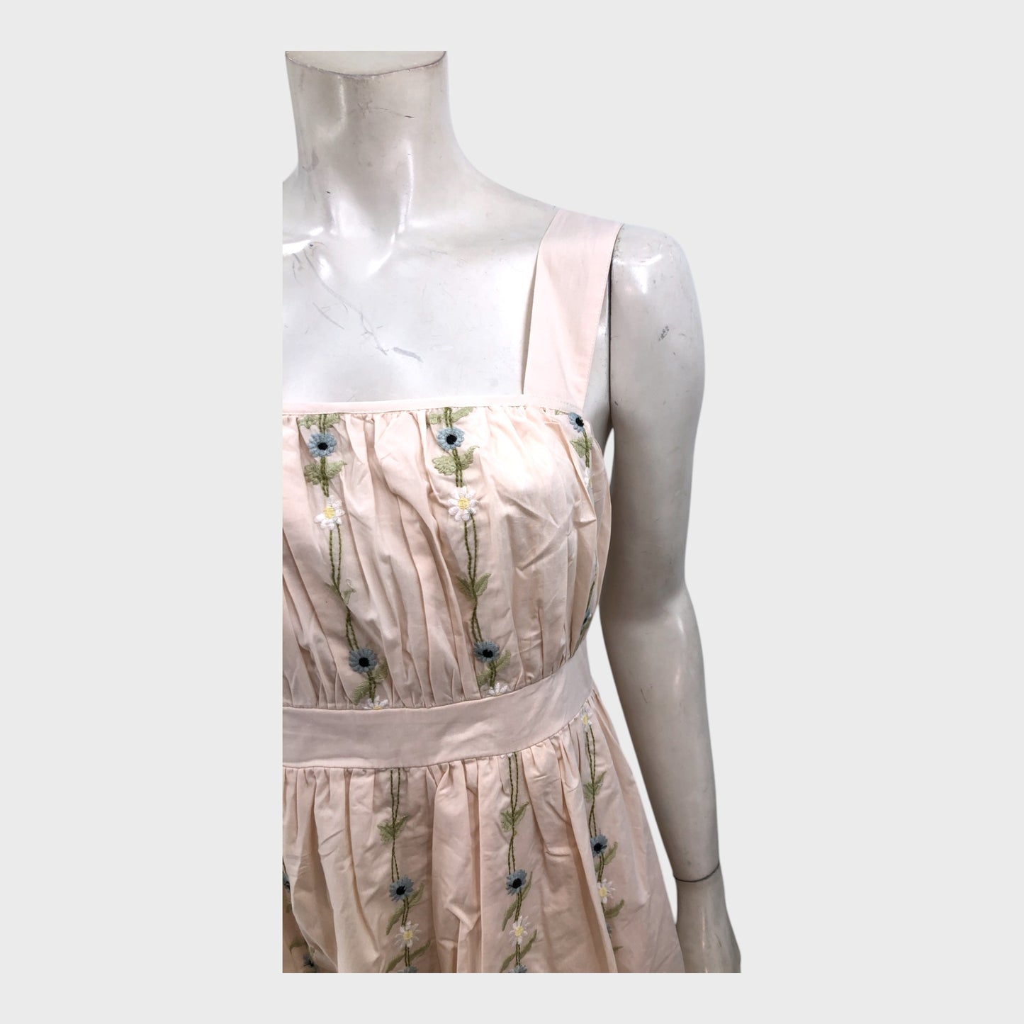 Branded Light Pink Embroidered Flower Dress