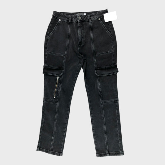 Branded Dark Grey Cargo Jeans