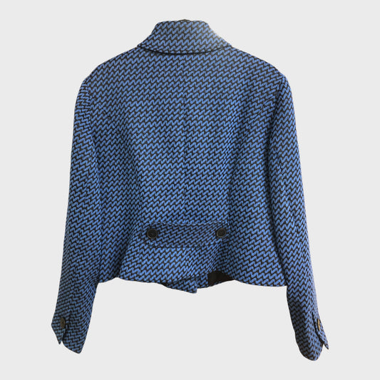 Blue Sabri Tweed Jacket