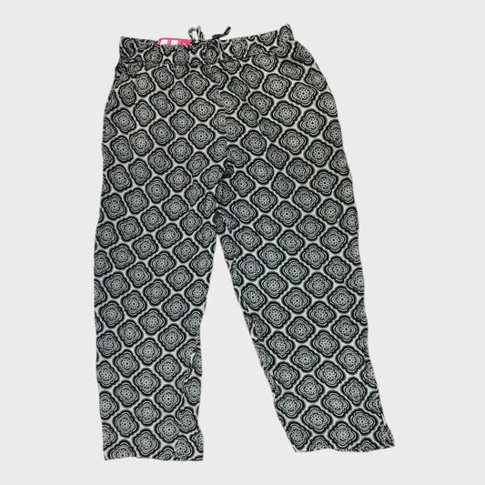 Branded White/Black Patterned Trousers