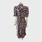 Branded Lilac Floral Pleated Midi Dress