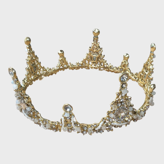 Handmade Crystal Crown Tiara in Gift Box