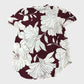 River Island Floral Short Sleeve Blouse Women's Red White V-Neck