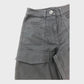 Branded Navy Cropped Cargo Trousers