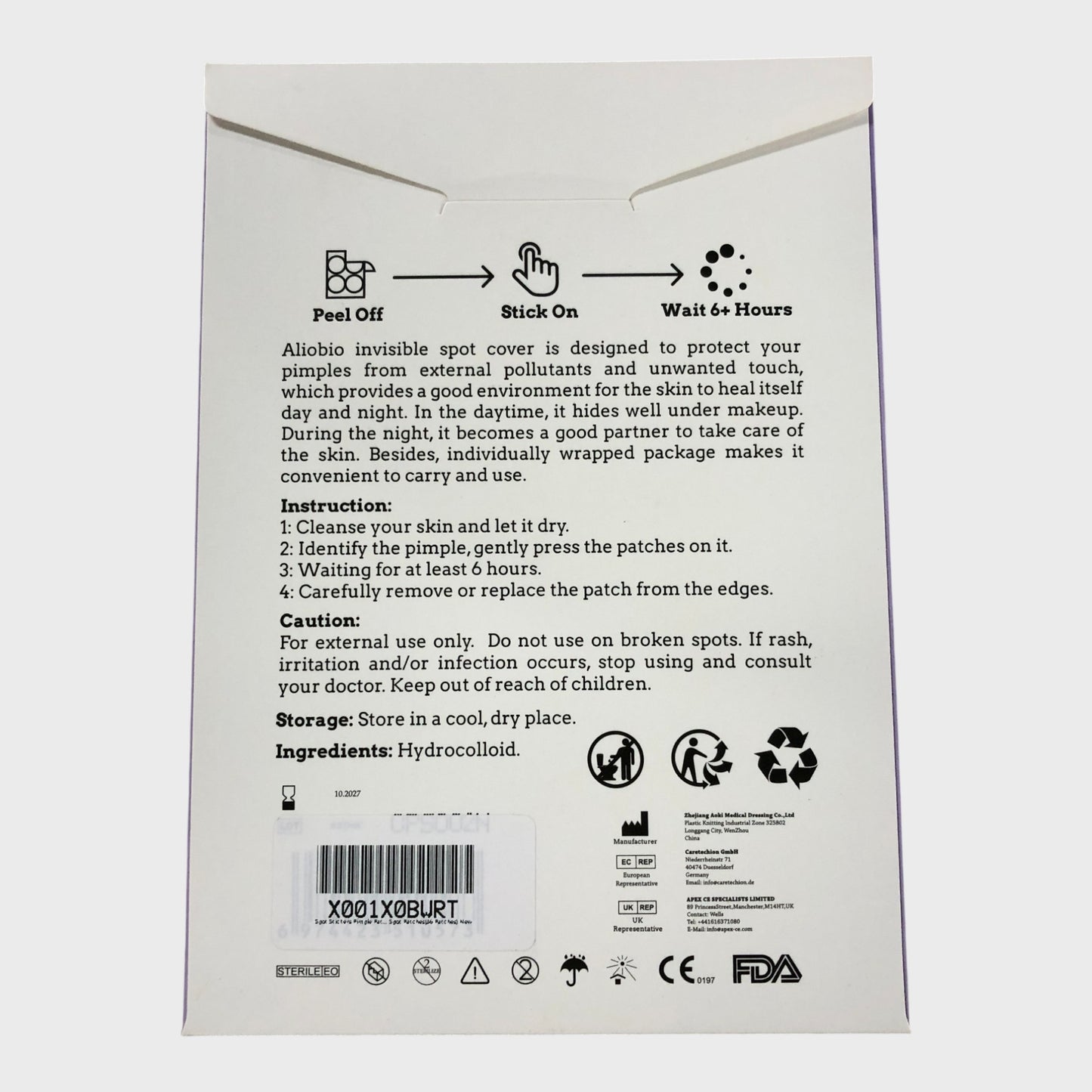 Aliobio Invisible Hydrocolloid Pimple Patches - 36 Pieces