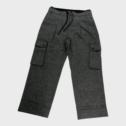 Branded Fabric Mix Tapered Cargo Trousers - Size 16