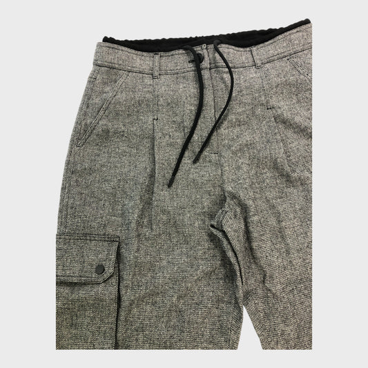 Branded Fabric Mix Tapered Cargo Trousers - Size 16