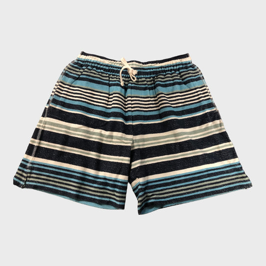 Branded Blue Striped Twill Effect Shorts