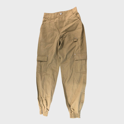 Khaki Cargo Cuff Trousers