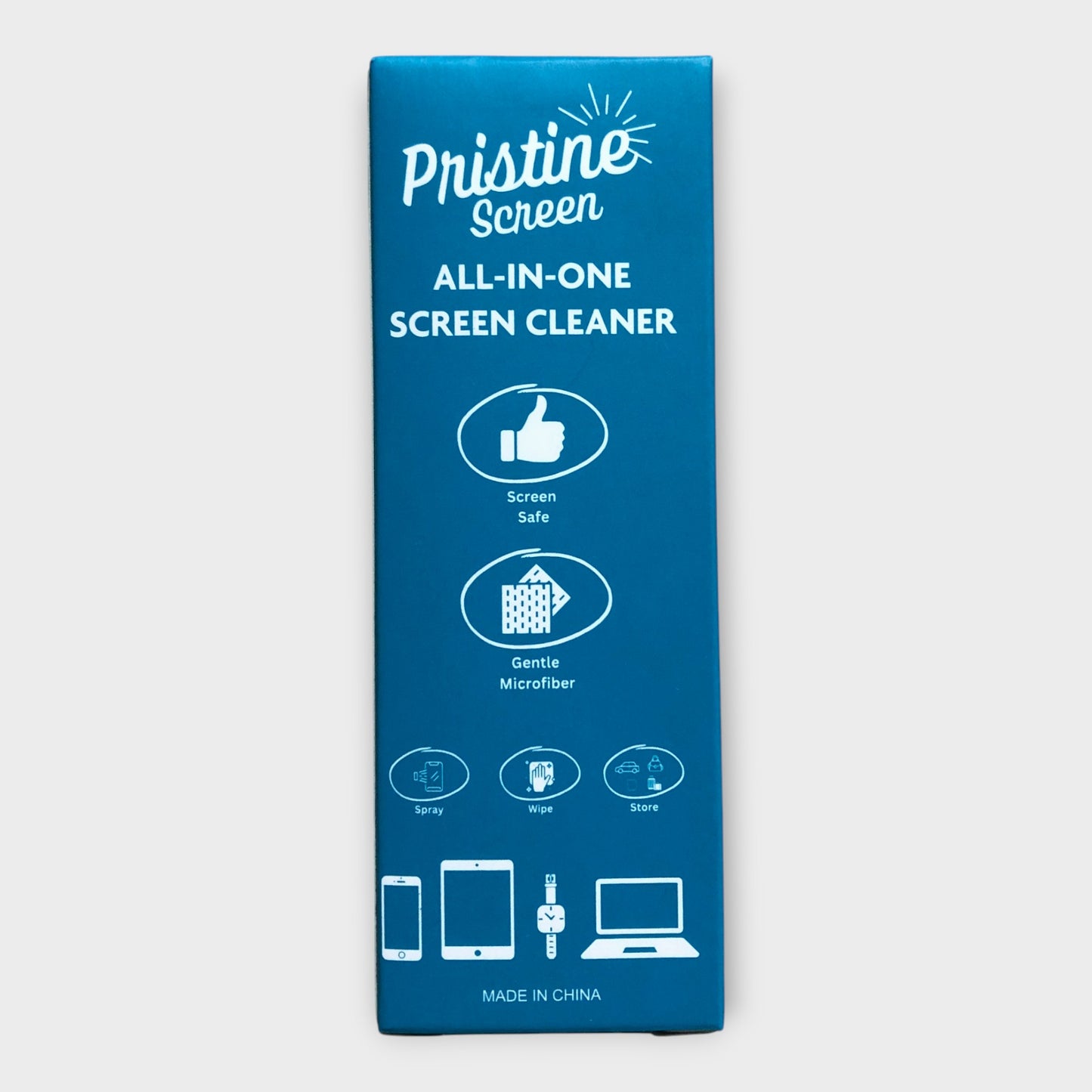 PRISTINE Screen All-In-One Screen Cleaner Spray + Microfibre Cloth - Chevron Patterns