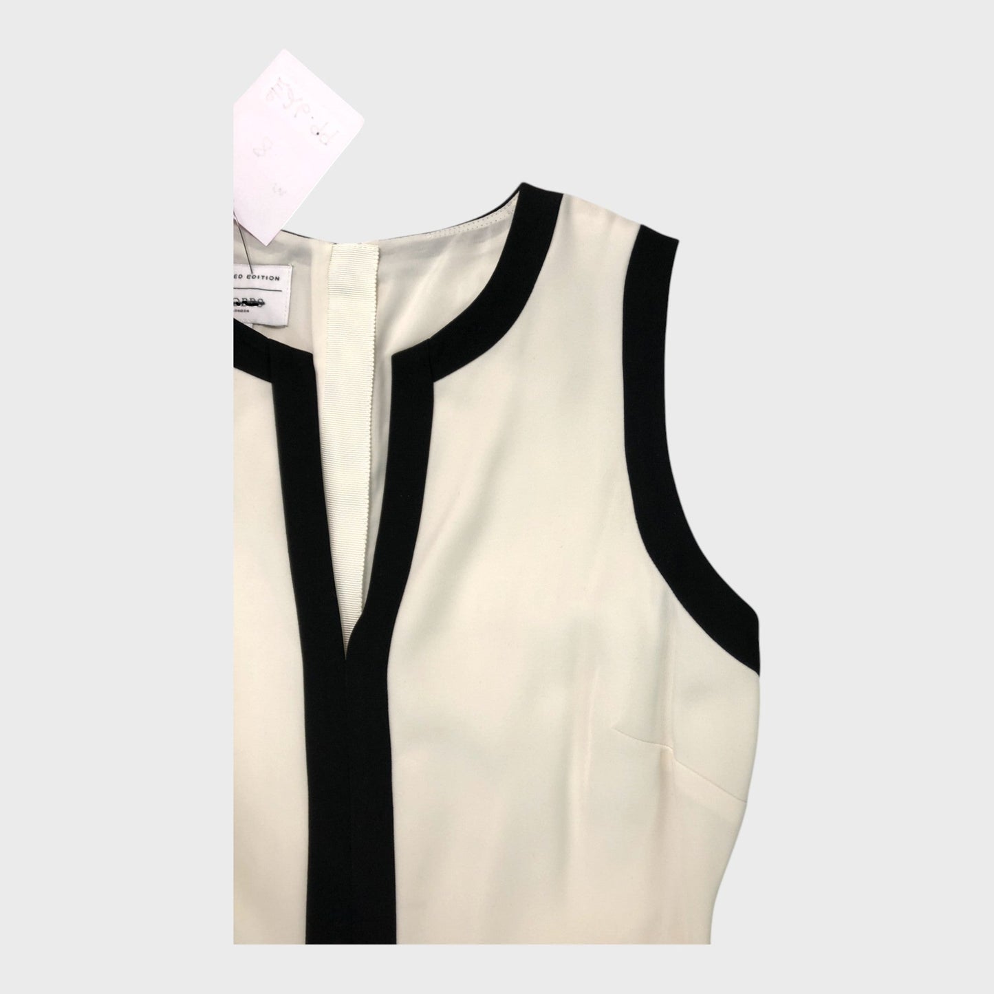 Branded Black/Ivory V-Neck Jumpsuit